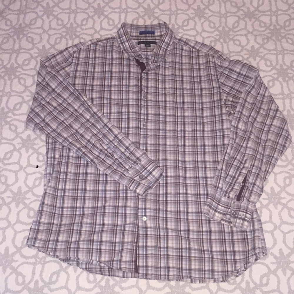 Banana Republic Plaid Button Down Dress Shirt